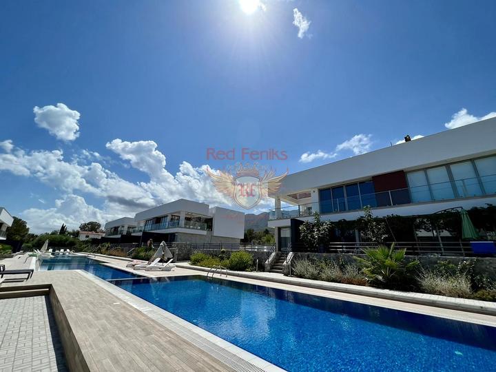 3-комнатная квартира полностью меблирована 108 м² + 60 м² терраса в элитном комплексе в 500 метрах от пляжа, Квартира в Алсанджак Северный Кипр